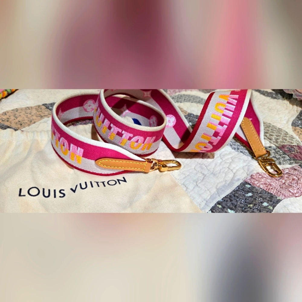 SOLD!!! Louis Vuitton Pink Jacquard Strap